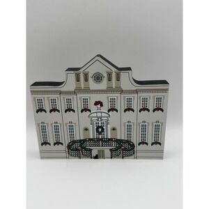 The Cat's Meow Village 1996 The Swan House Atlanta Christmas Series Wood‎ Block
